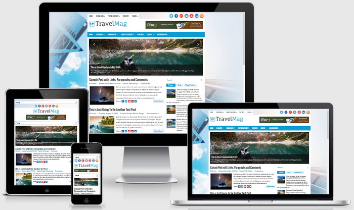 Responsive View - TravelMag Blogger Template
