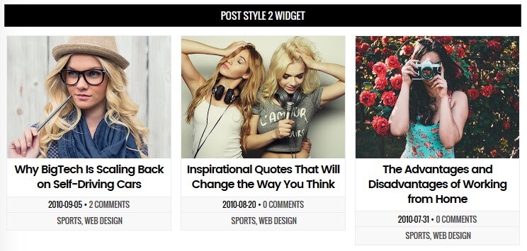 Post Style 2 Widget - Neat Mag Blogger Template