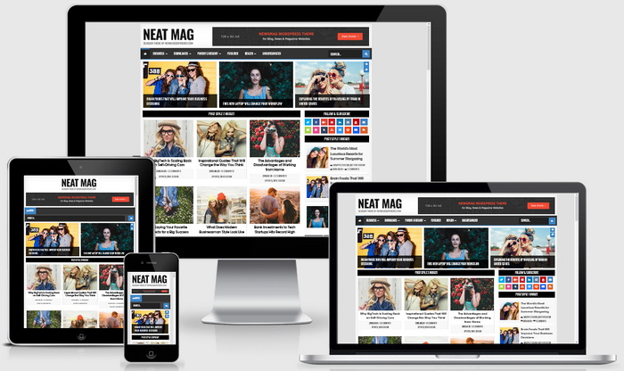 Responsive View - Neat Mag Blogger Template