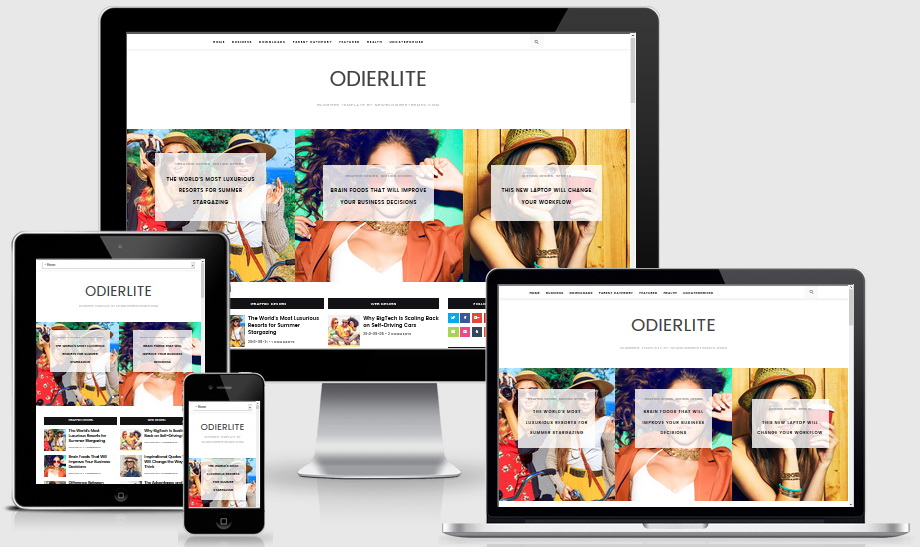 Responsive View - OdierLite Blogger Template