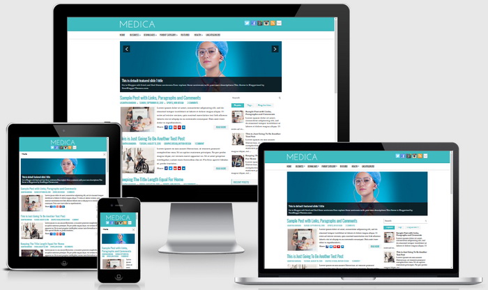 Responsive View - Medica Blogger Template