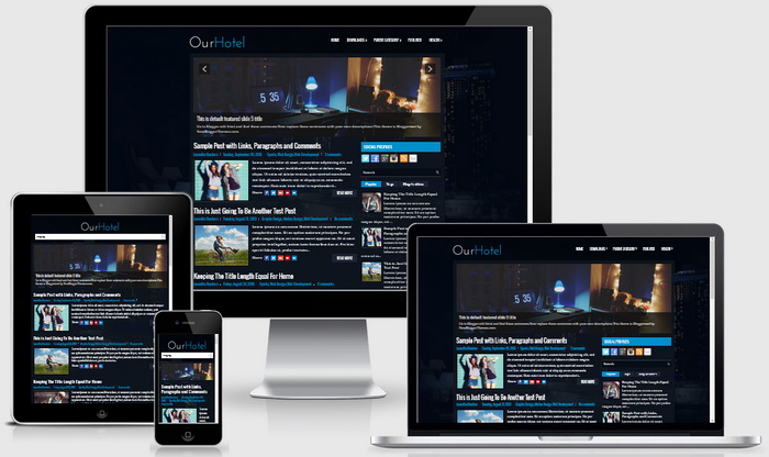Responsive View - OurHotel Blogger Template