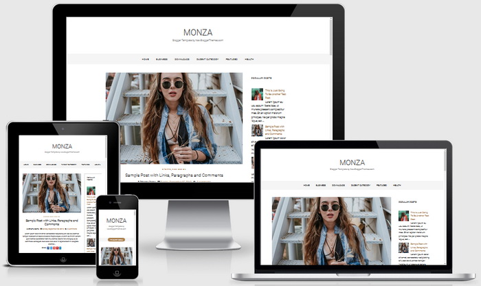 Responsive View - Monza Blogger Template