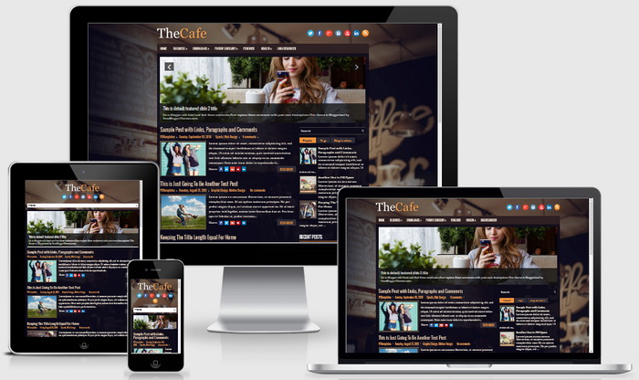 Responsive View - TheCafe Blogger Template