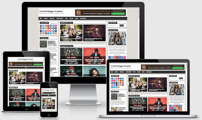 Responsive View - FreshWP Blogger Template