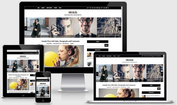 Responsive View - One-Blog Blogger Template