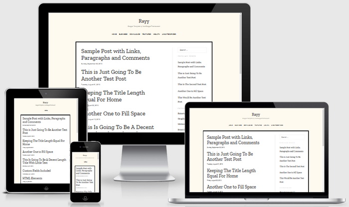 Responsive View - Rayy Blogger Template