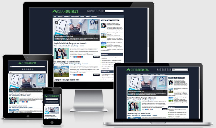 Responsive View - ClearBusiness Blogger Template